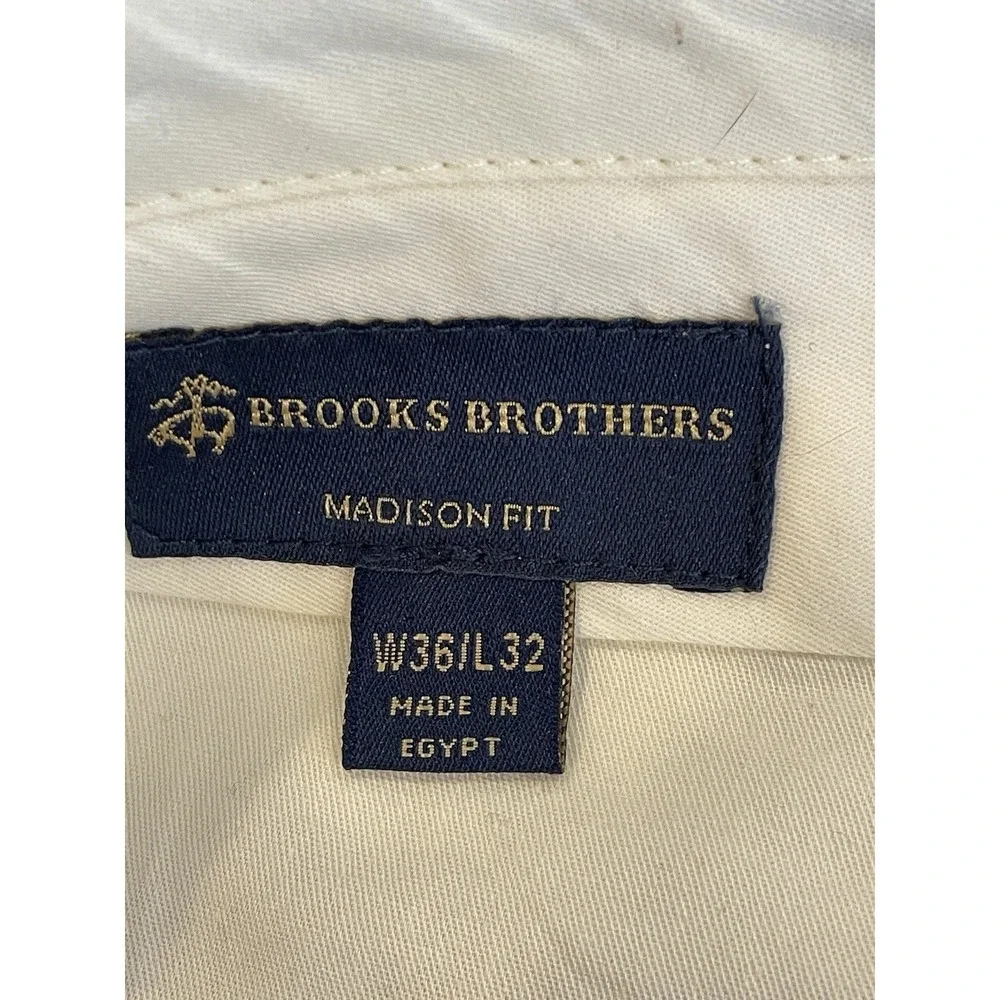 Brooks Brothers‎ Madison Fit Wool Blend Men's Khaki Pants 36x32